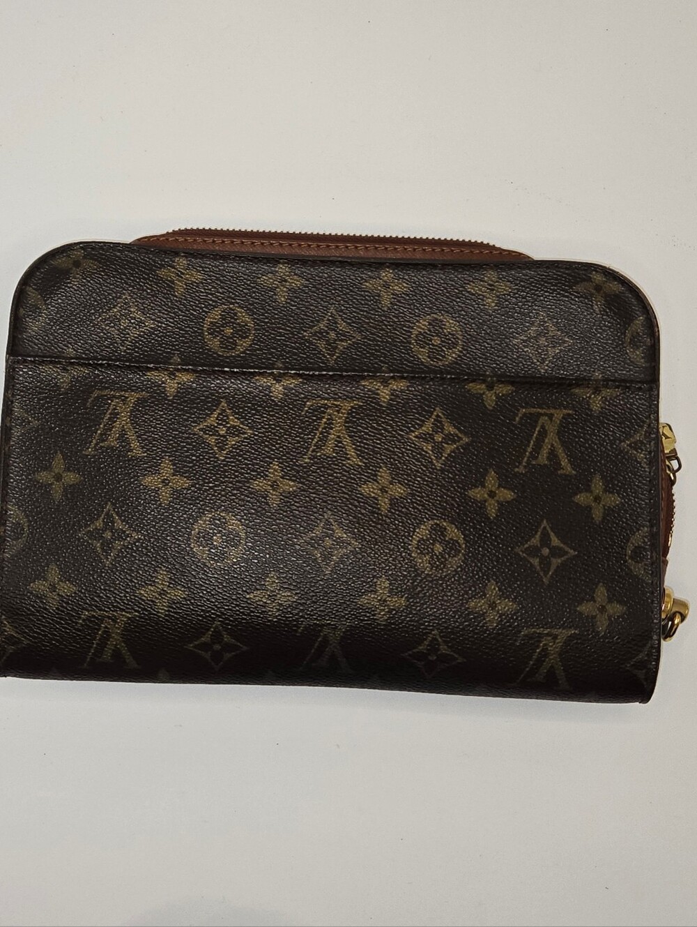 Authentic Louis Vuitton Orsay Monogram Clutch Pochette Wristlet Vintage Made in